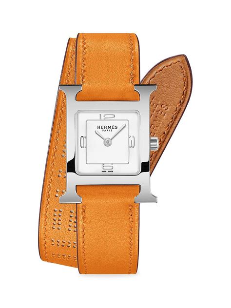 hermes leather watch cheap|hermes stainless steel watches.